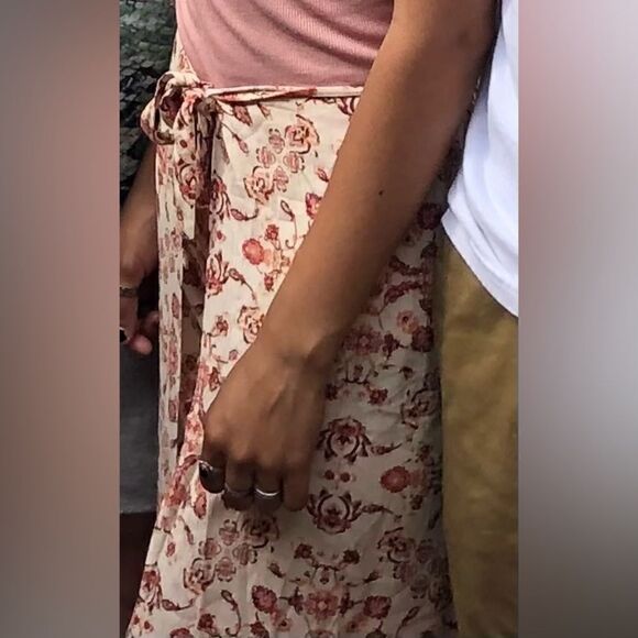 Sky and Sparrow Tie-Front Floral Print Boho Side Slit Pants. Size XS. VGUC - Picture 6 of 6